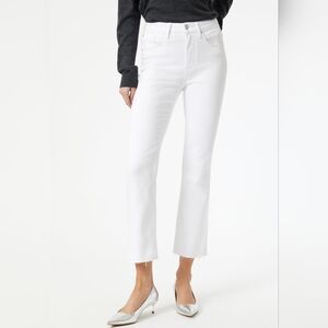 Mavi Anika Crop Flare White Jeans NWT 25/26